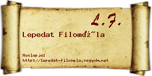 Lepedat Filoméla névjegykártya